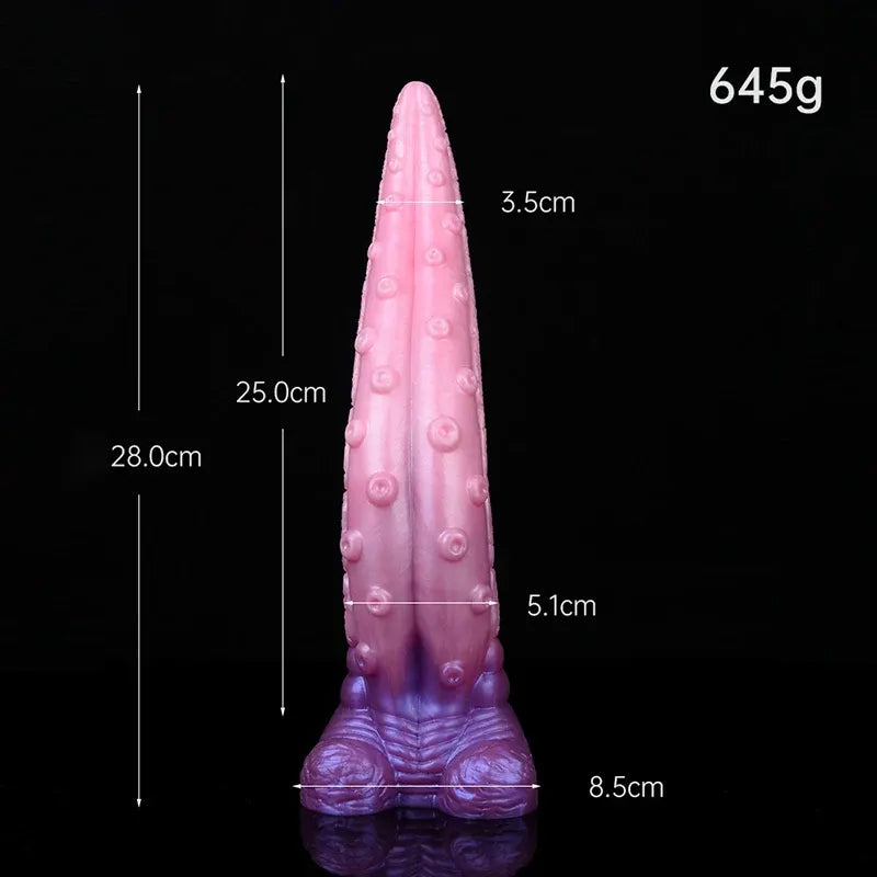 11.02Inch Pink Silicone Tentacle Monster Dildo