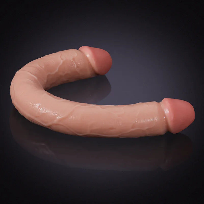 18Inch Lifelike Fleshy Double Penetration Dildo