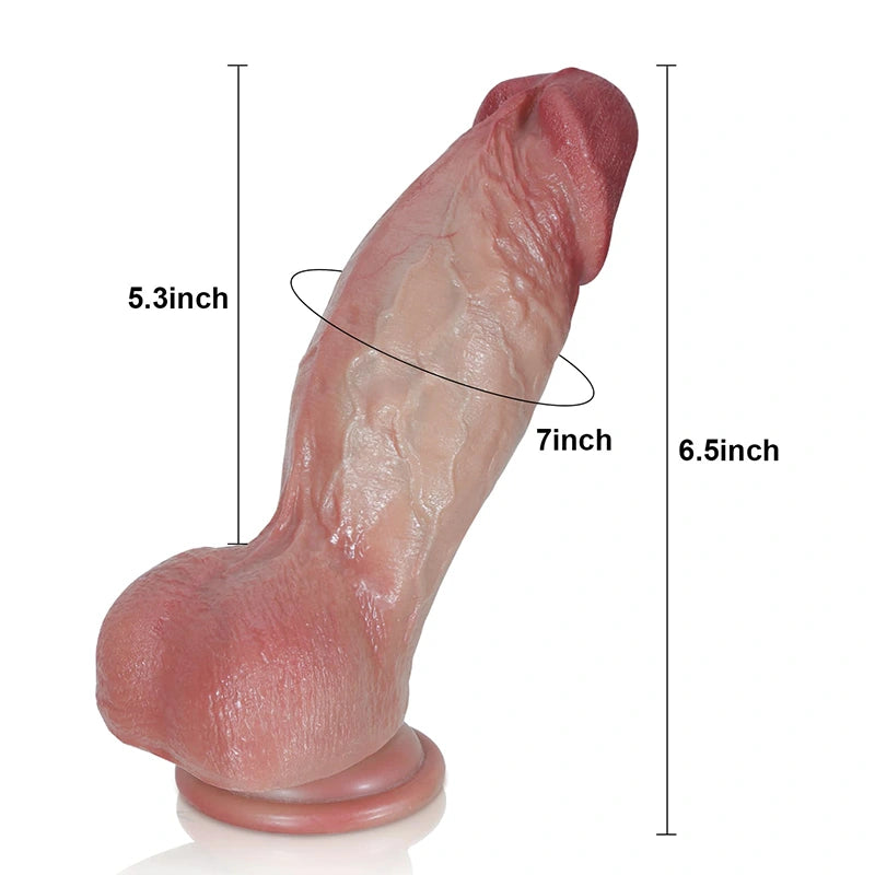 6.5" Lifelike Thick Silicone Small Dildo