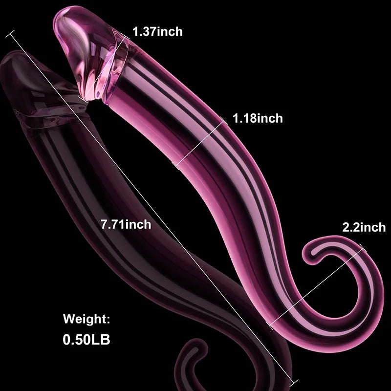 7.71Inch Glass Dildo with Realistic Glans