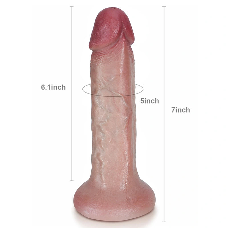 7" Lifelike Flesh Silicone Anal Dildo