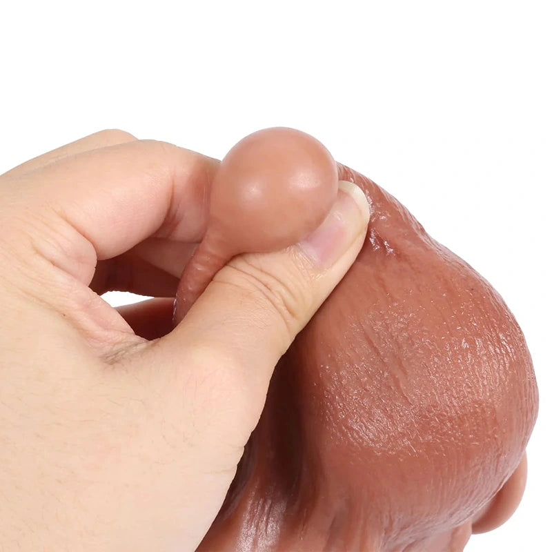 8.46" Lifelike Silicone Sliding Skin Dildo