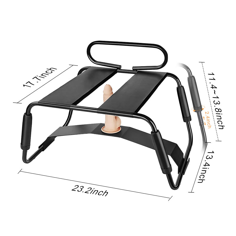 Adjustable Height Sex Chair With Armrests & Dildo