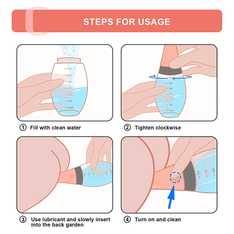 Automatic Silicone Enema With 3 Frequencies