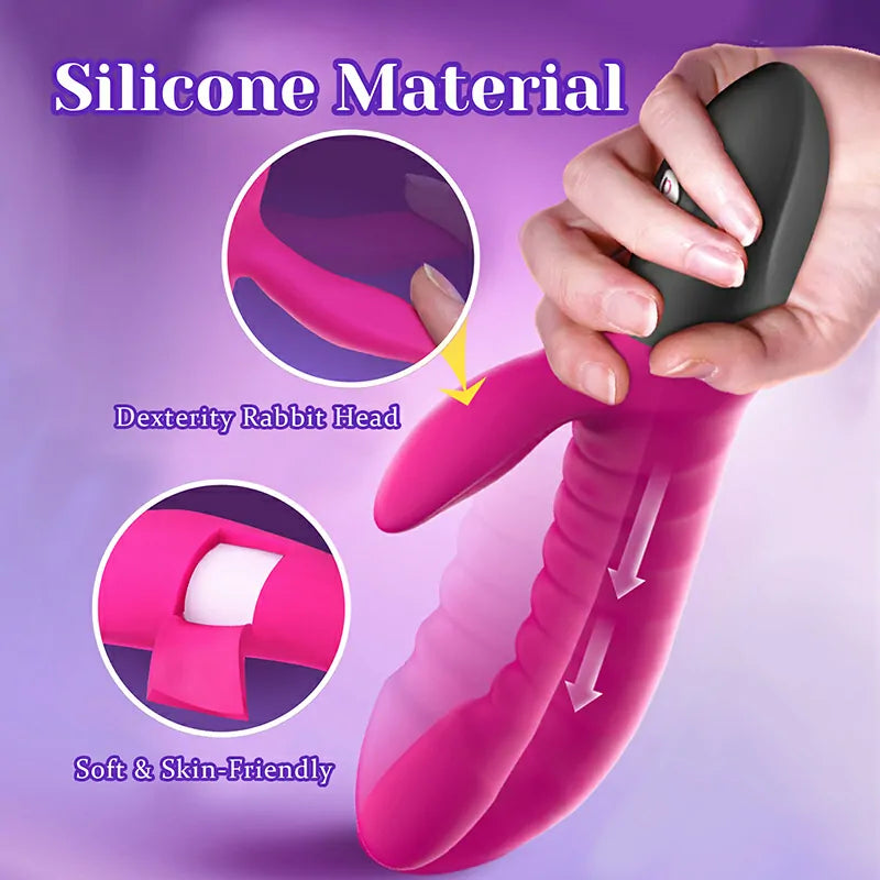 5 Modes Vibrating Silicone Heating Thrusting Vibrator