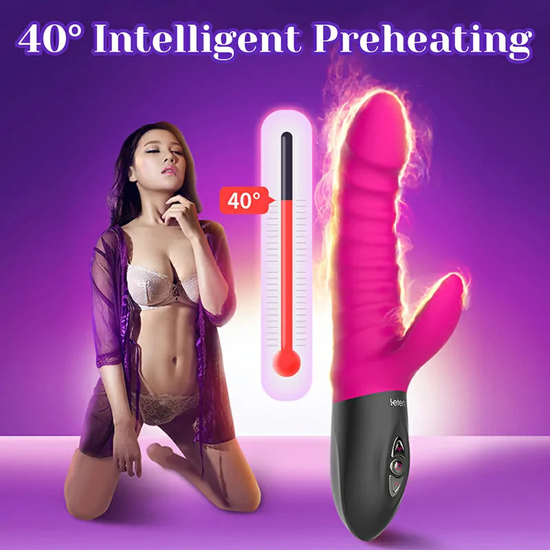 5 Modes Vibrating Silicone Heating Thrusting Vibrator