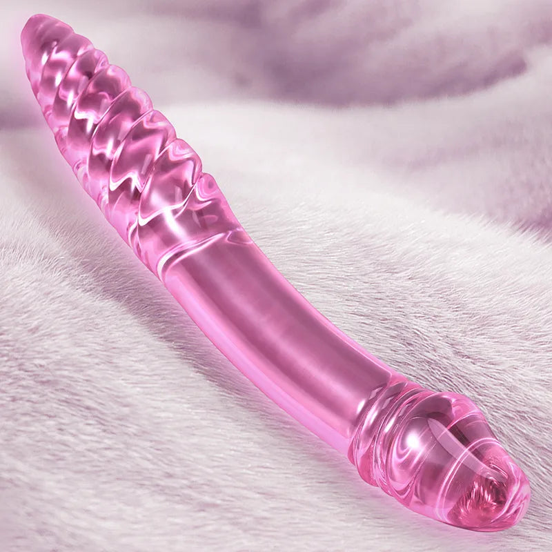 9.05Inch Double Head Threaded Glass Dildo