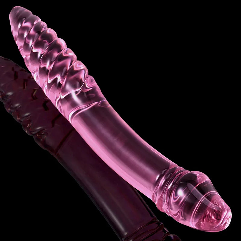 9.05Inch Double Head Threaded Glass Dildo