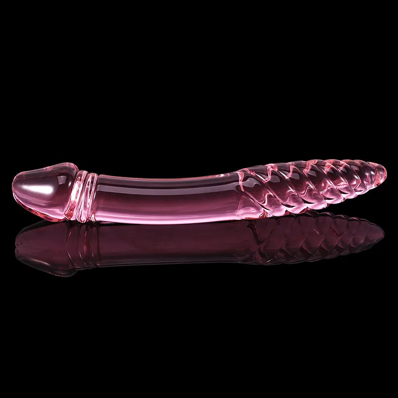 9.05Inch Double Head Threaded Glass Dildo