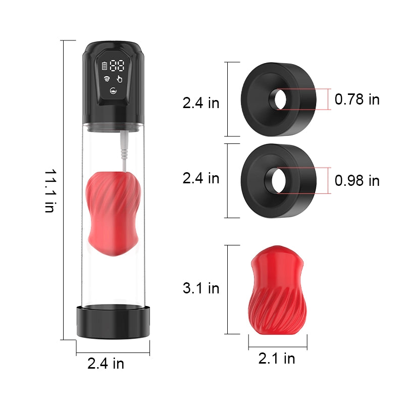 Electric Waterproof Penis Pump With Sucking Vibrating Function