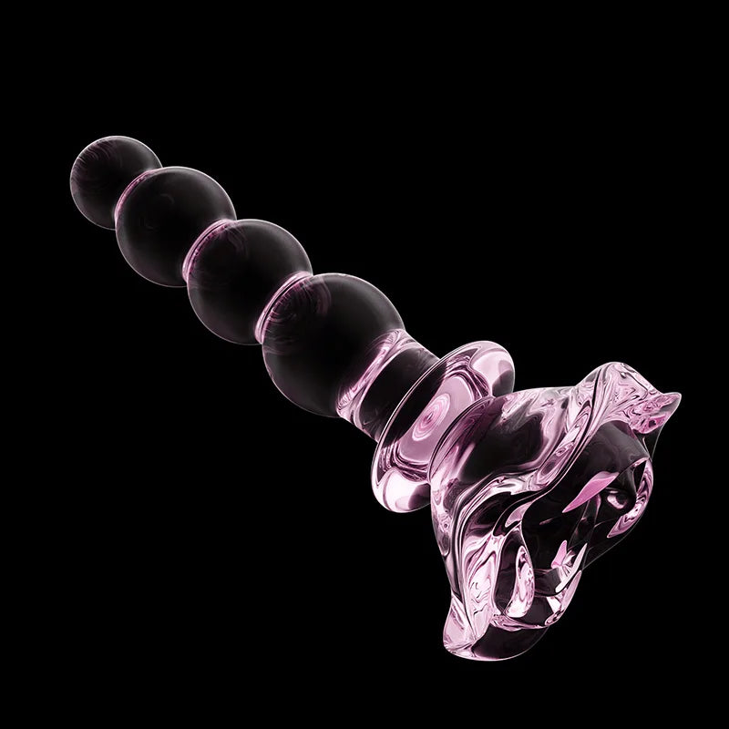 3Pcs Set Pink Glass Butt Plug