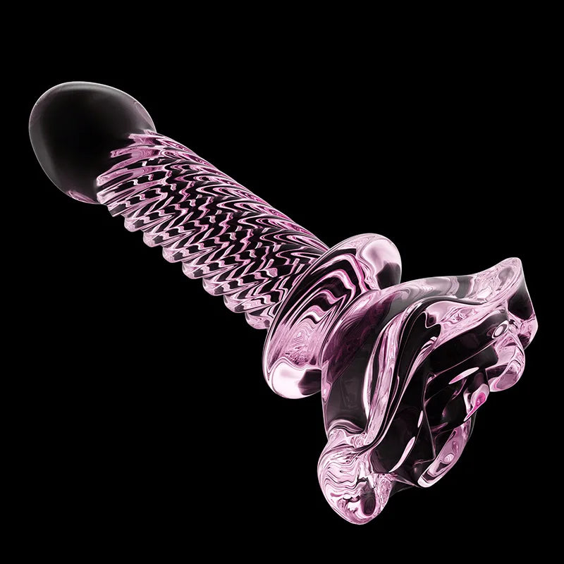 3Pcs Set Pink Glass Butt Plug