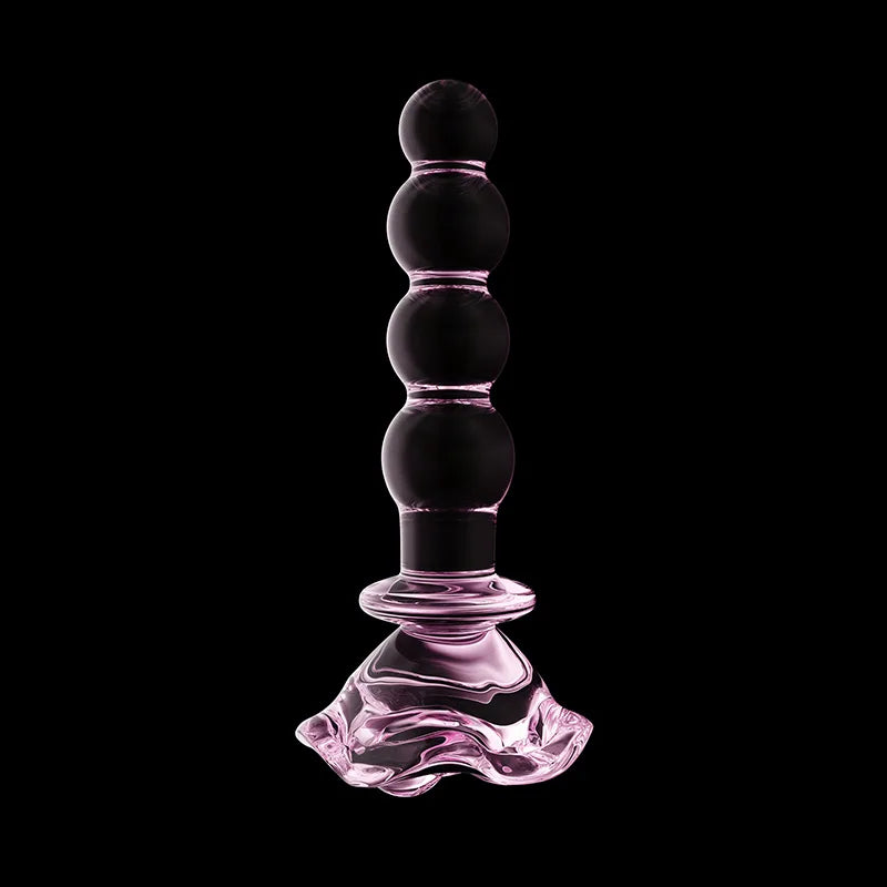 3Pcs Set Pink Glass Butt Plug