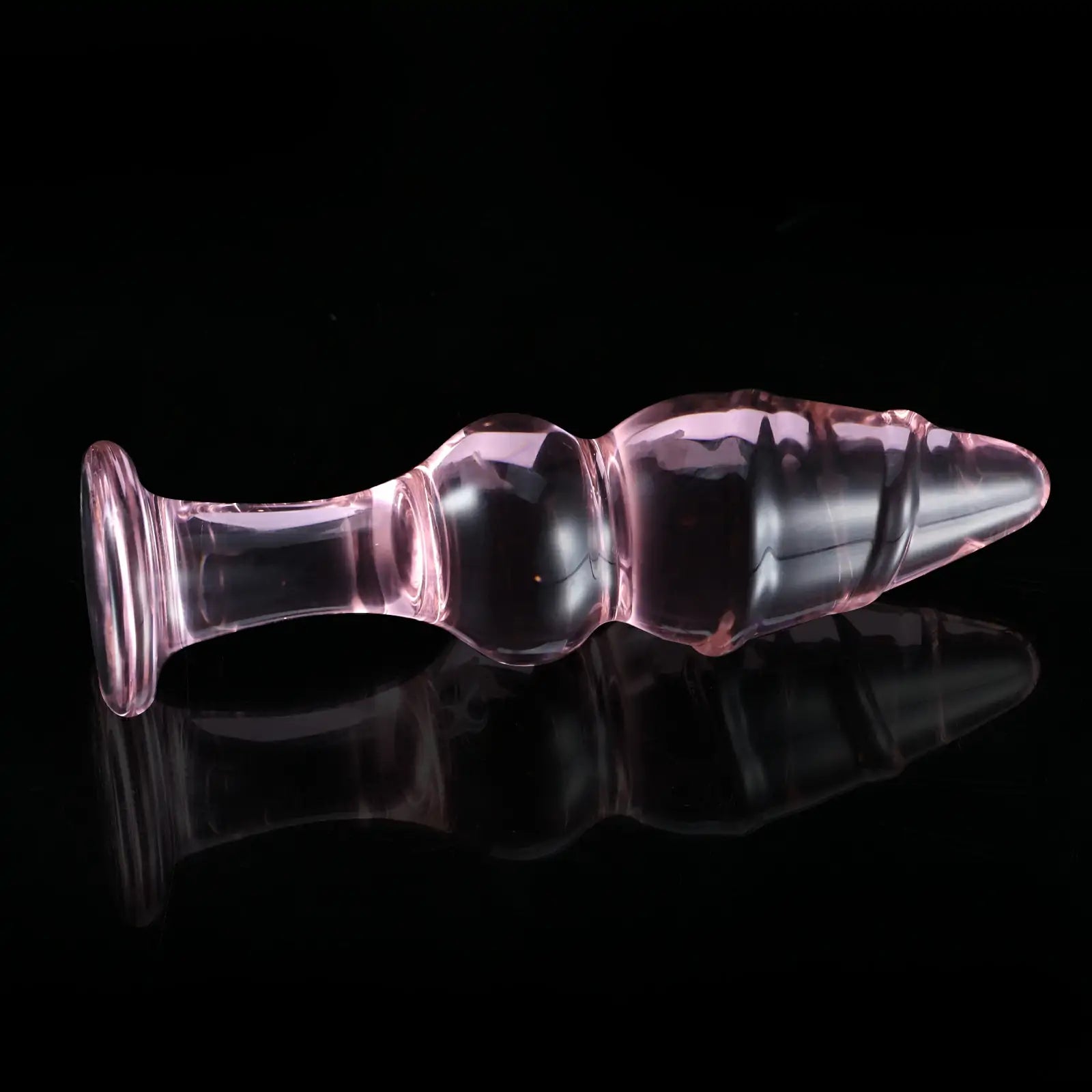 5.0-Inch Spiral Beaded Glass Butt Plug