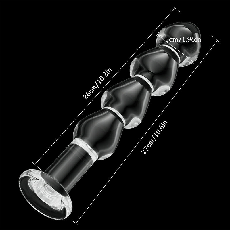 10.6 Inch Clear Glass Dildo