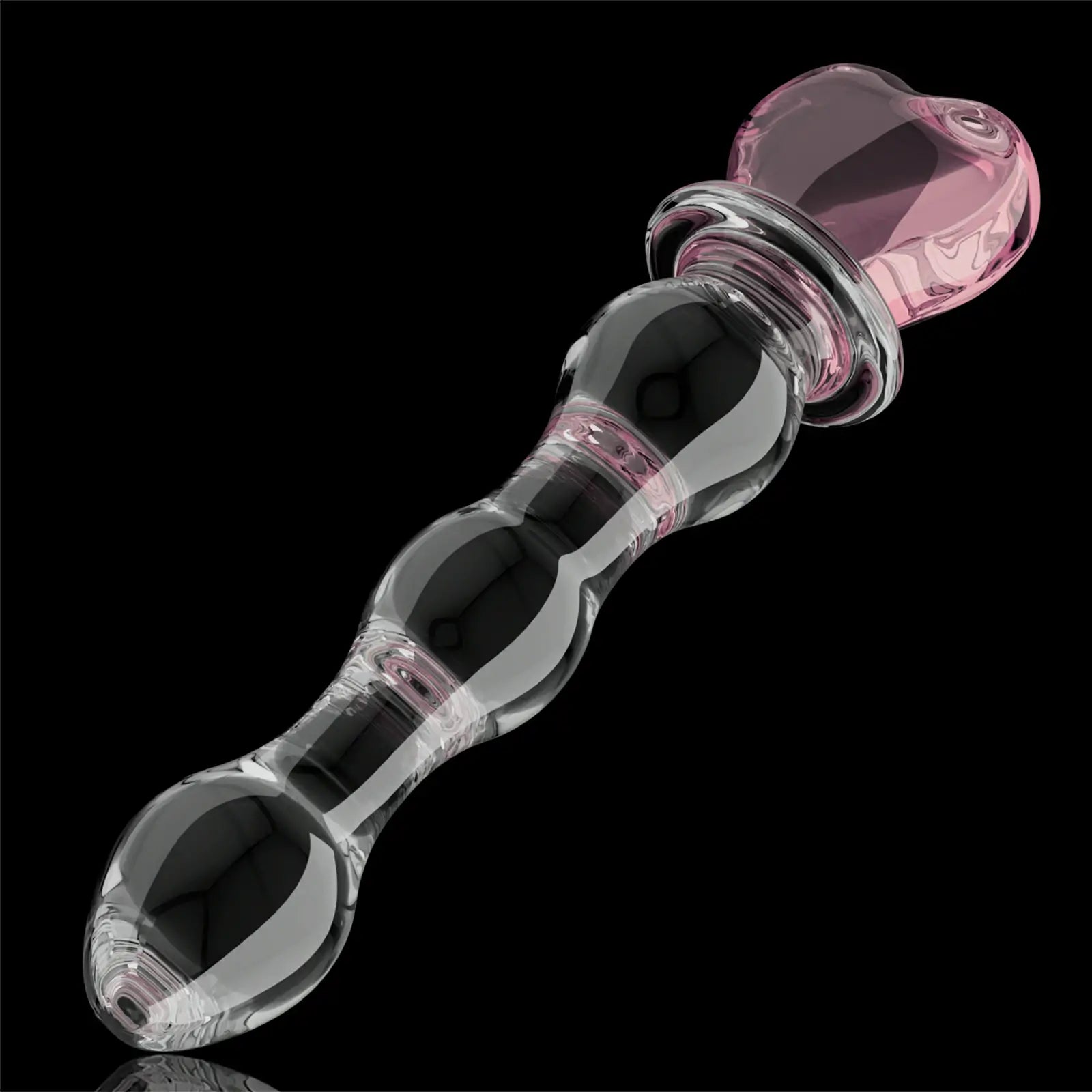 8.1-Inch Pink Wand Glass Dildo