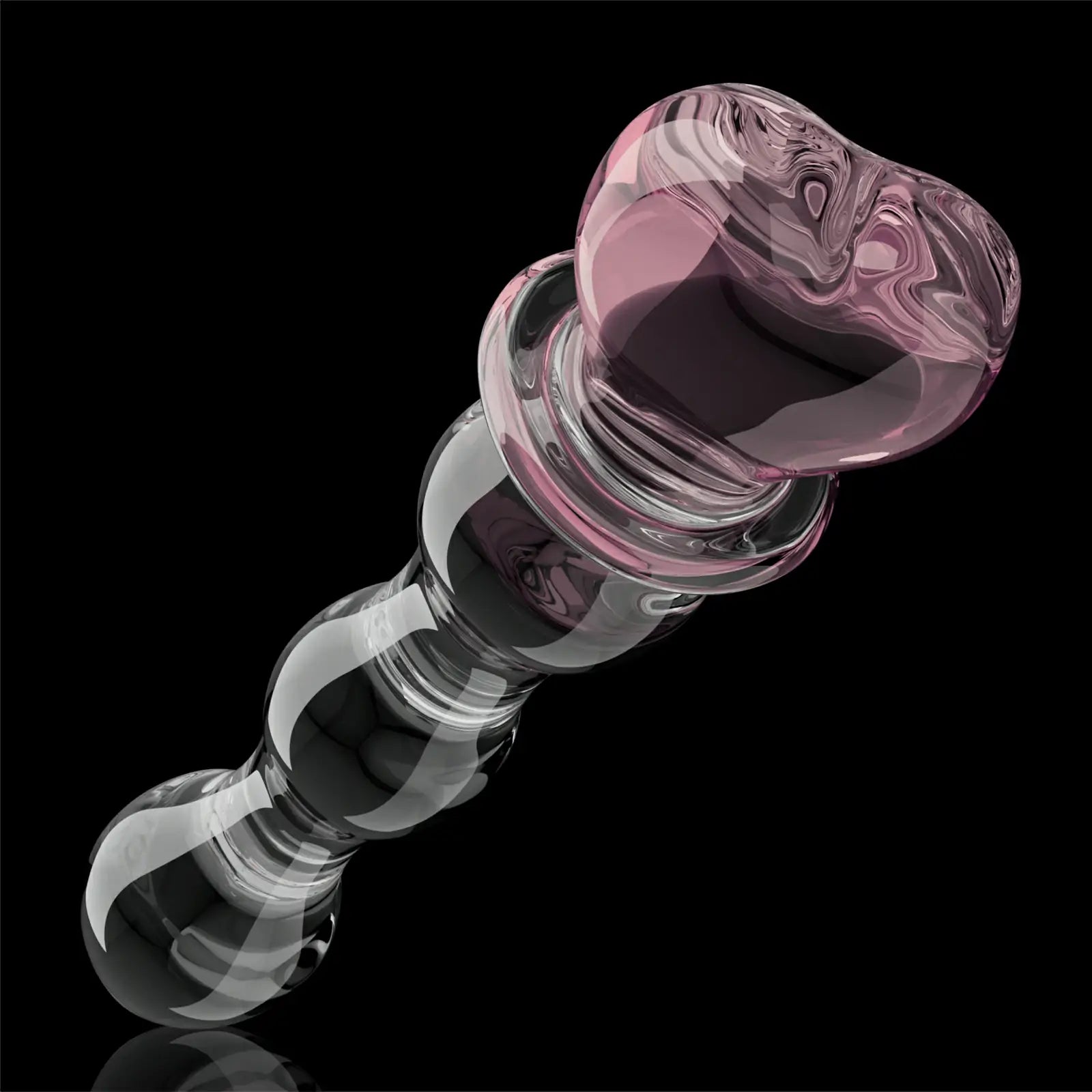 8.1-Inch Pink Wand Glass Dildo