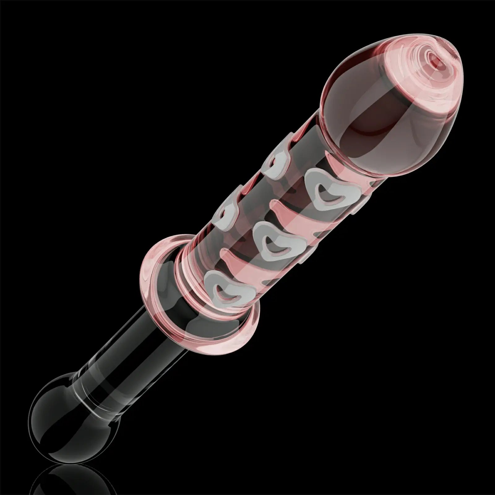 9.1-inch Pink Sword-Shaped Glass Dildo