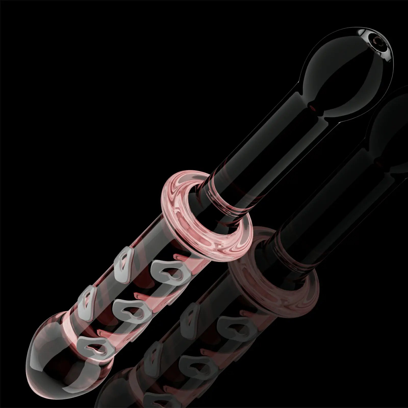 9.1-inch Pink Sword-Shaped Glass Dildo