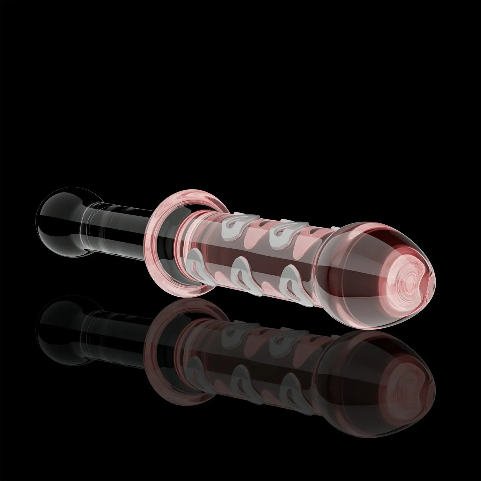 9.1-inch Pink Sword-Shaped Glass Dildo