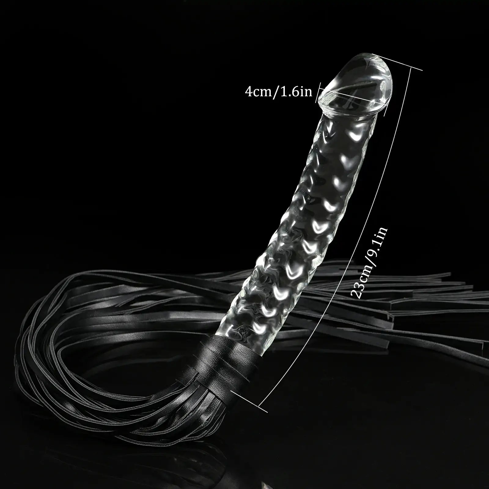 9.1 Inch Whip-shaped Glass Dildo