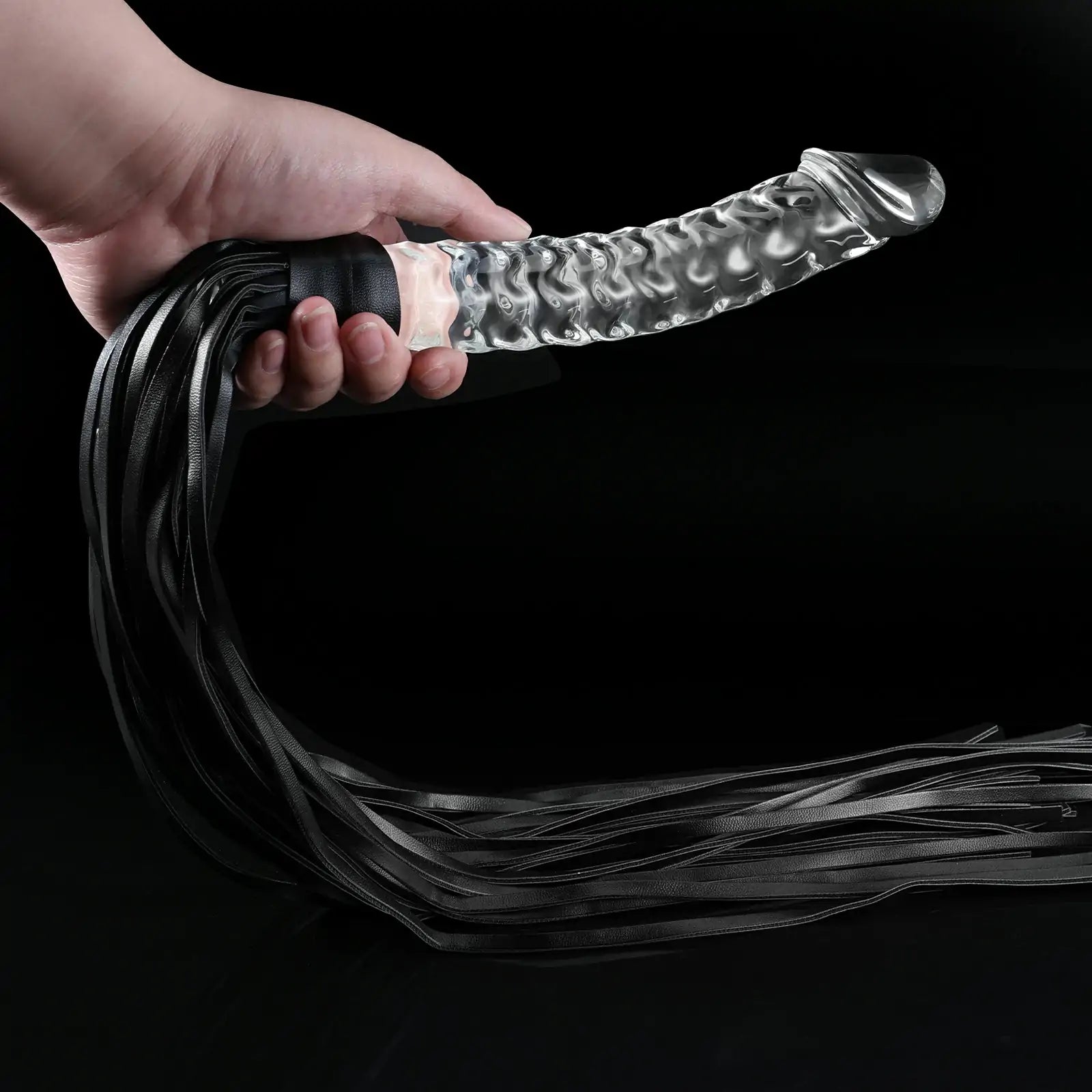 9.1 Inch Whip-shaped Glass Dildo