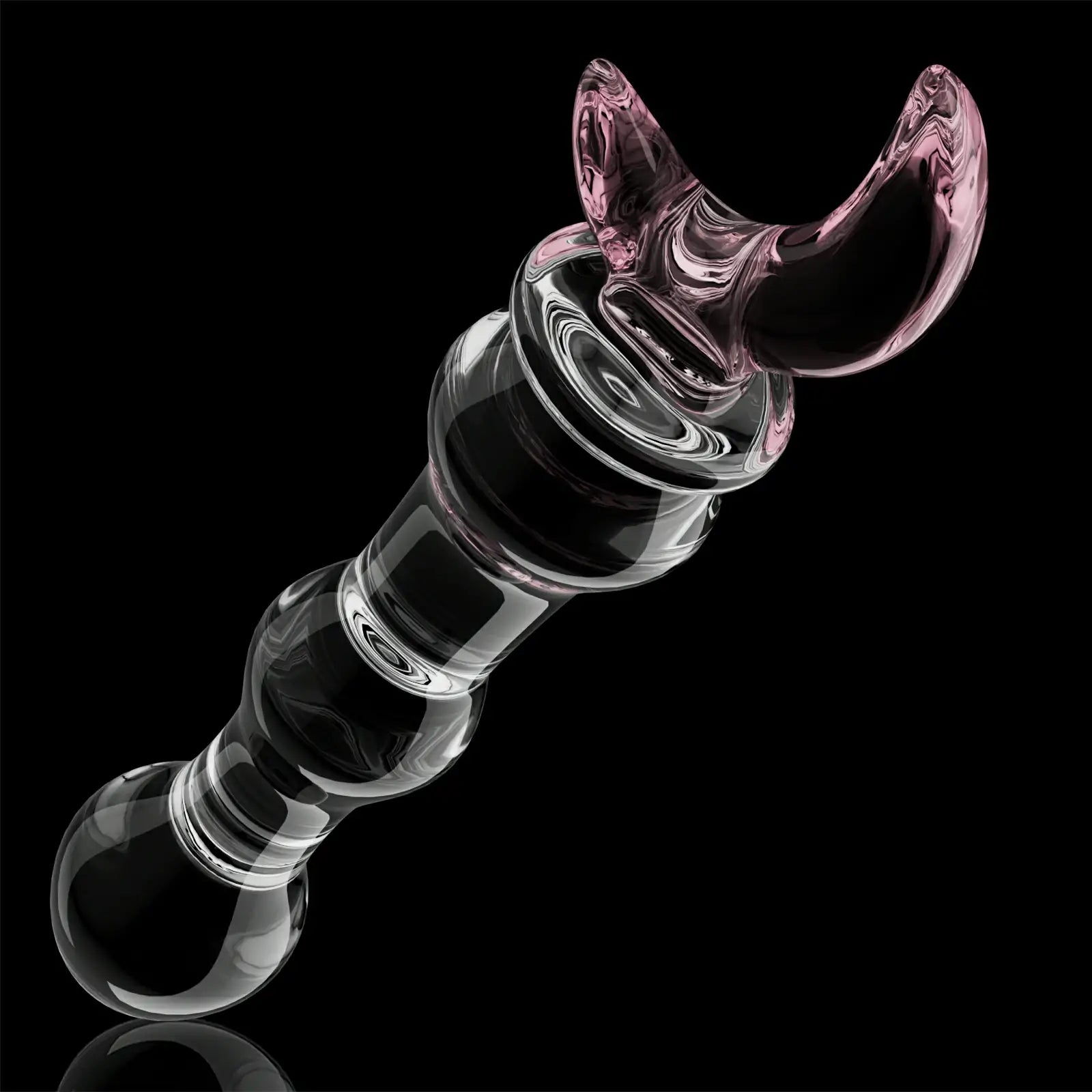 8.5 Inch Crescent-Shaped Glass Dildo