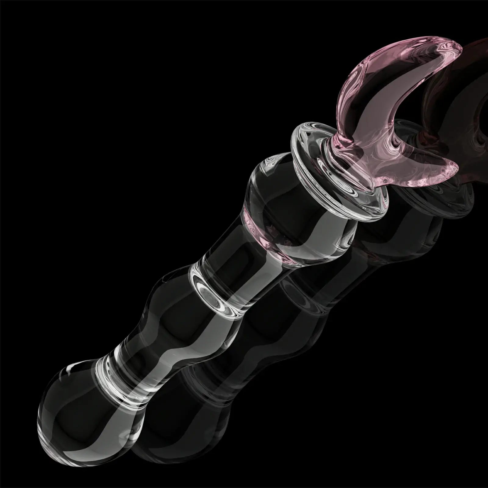 8.5 Inch Crescent-Shaped Glass Dildo