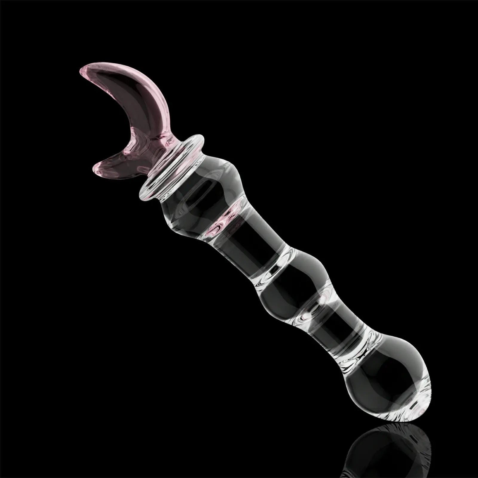 8.5 Inch Crescent-Shaped Glass Dildo