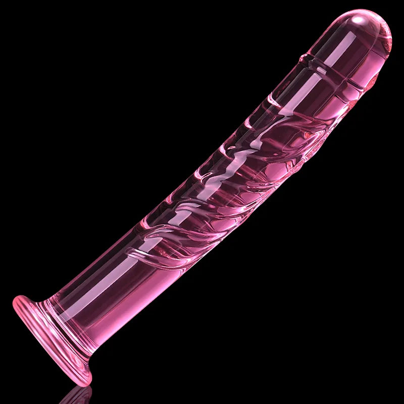 7.67" Glass Dildo With Realistic Vein