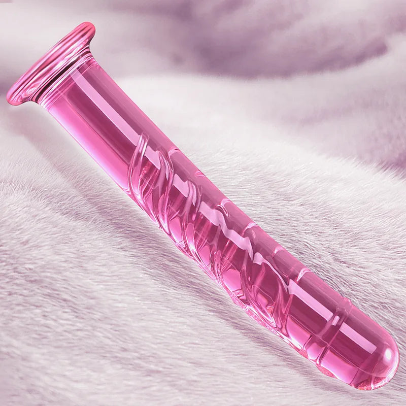 7.67" Glass Dildo With Realistic Vein