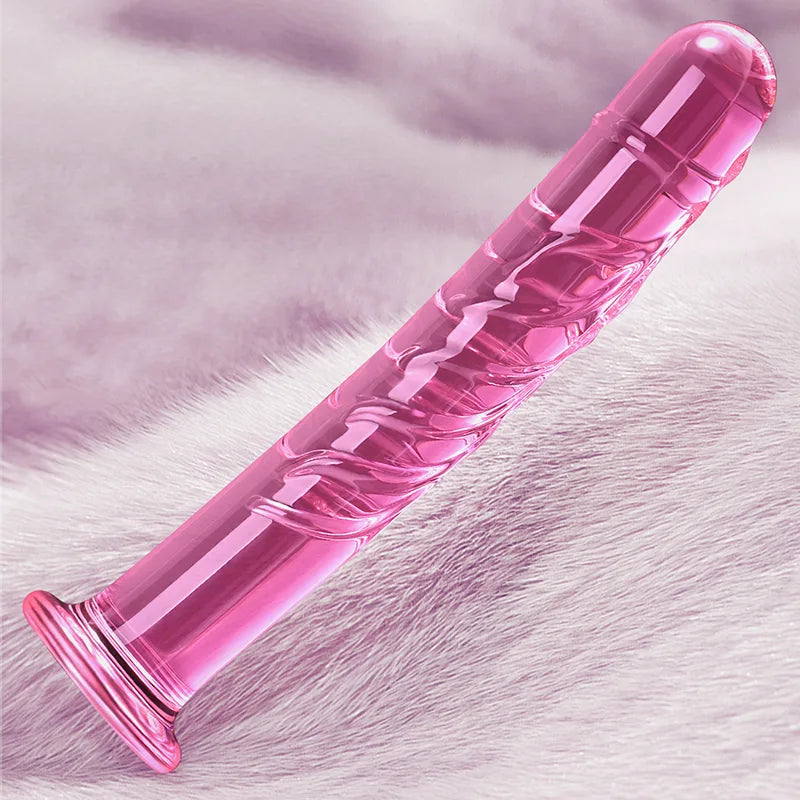 7.67" Glass Dildo With Realistic Vein