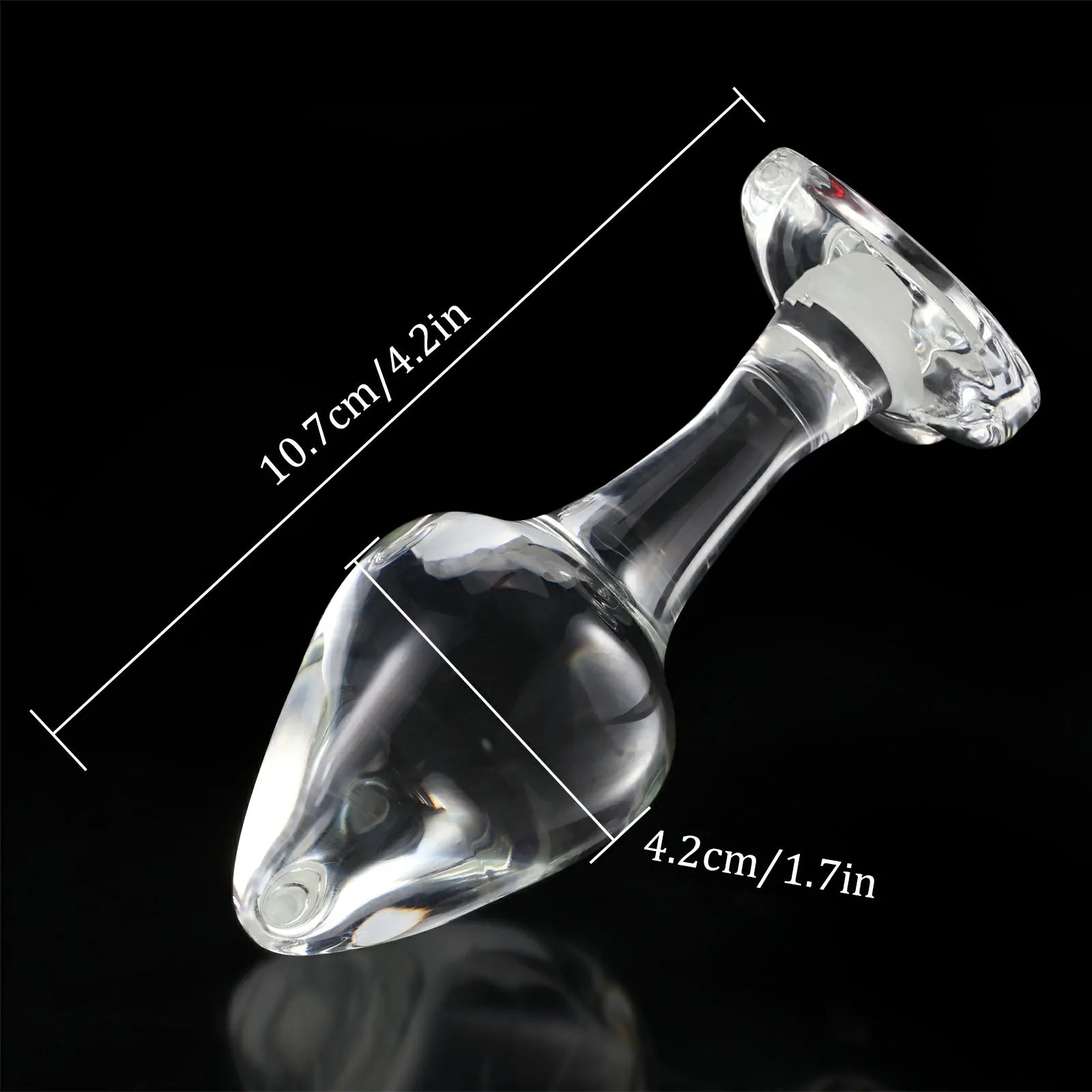 4.2 Inch Transparent Glass Butt Plug