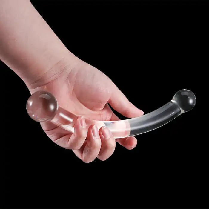 9.4 inch Curved Glass Dildo with Dual Rounded Heads