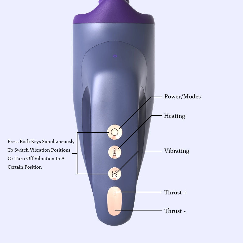 Portable Handheld Thrusting Vibration Heating Sex Machine