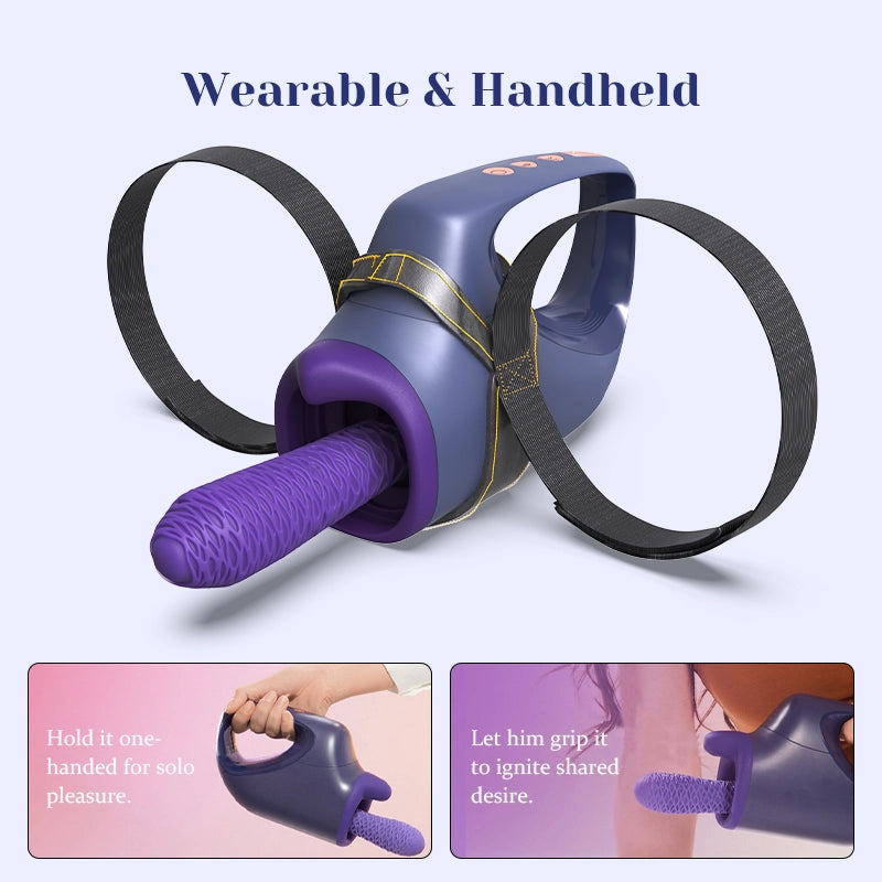 Portable Handheld Thrusting Vibration Heating Sex Machine