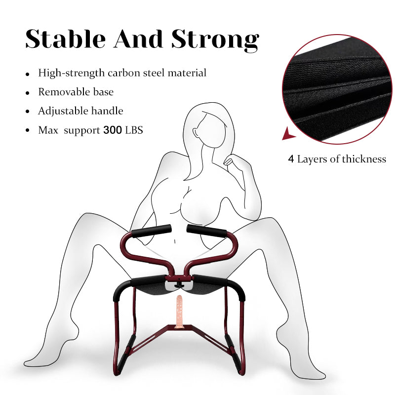 Multifunctional Sex Position Enhancer Chair With Armrests