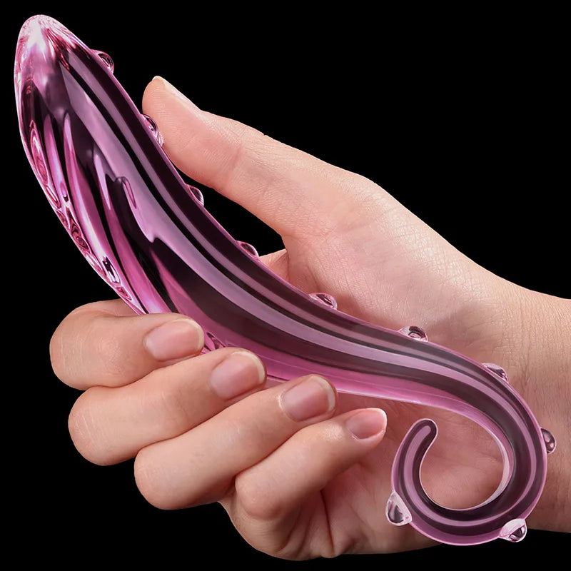 6.57Inch Pink Octopus Tentacle Glass Dildo