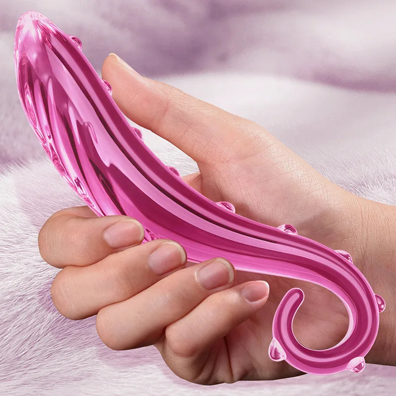 6.57Inch Pink Octopus Tentacle Glass Dildo