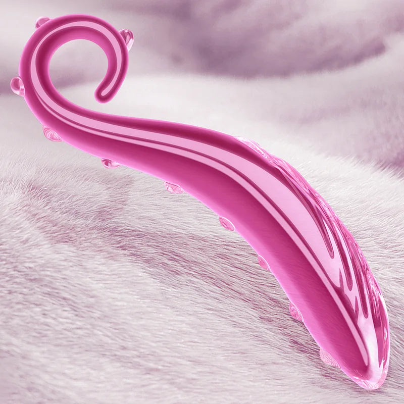 6.57Inch Pink Octopus Tentacle Glass Dildo