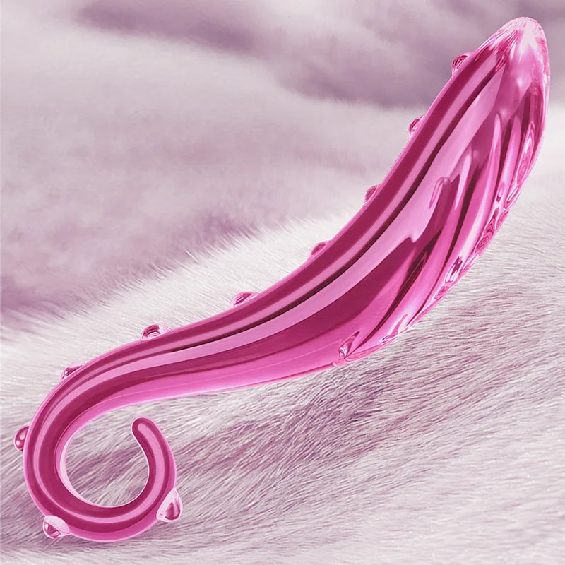 6.57Inch Pink Octopus Tentacle Glass Dildo