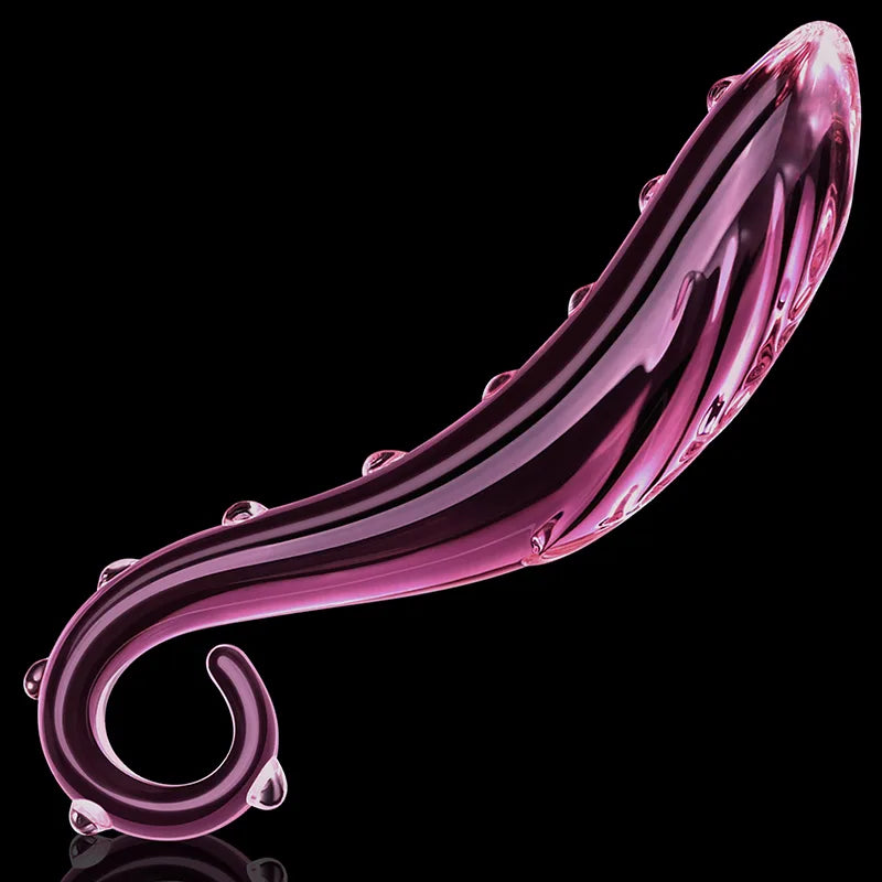 6.57Inch Pink Octopus Tentacle Glass Dildo