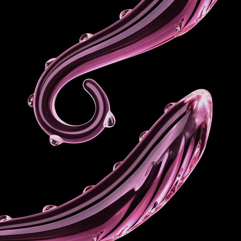 6.57Inch Pink Octopus Tentacle Glass Dildo