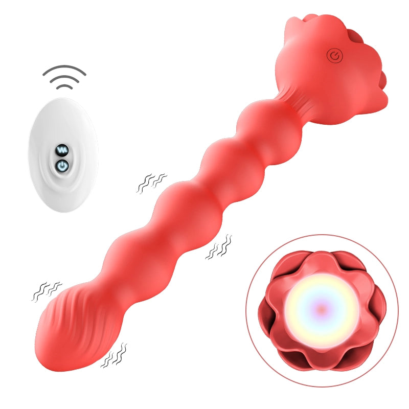 10 Vibration Modes Sex Toys Red Anal Beads