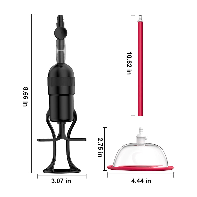 Portable Manual Vacuum Pussy Pump with Silicone Hose