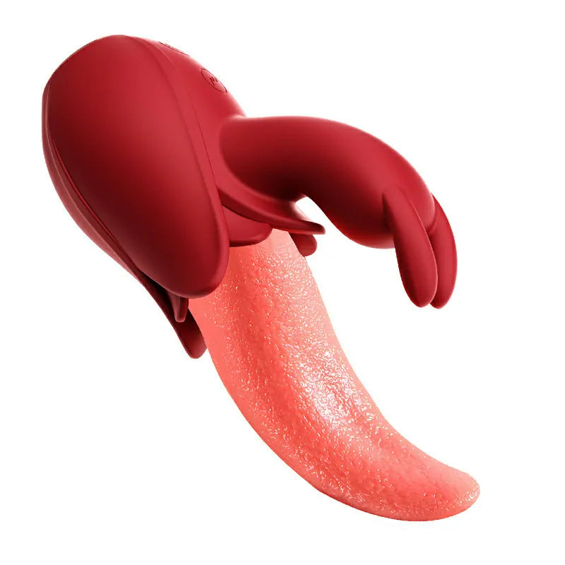 2 In 1 Rabbit Vibrator Multi Vibrating Licking Tongue Stimulator