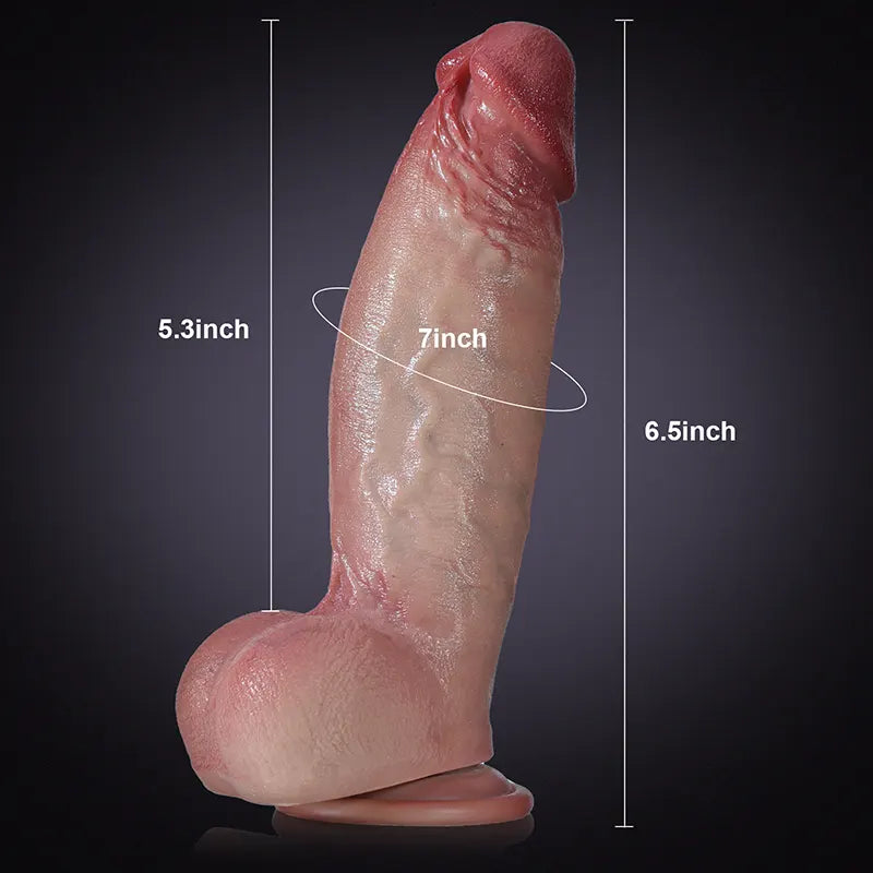 6.5Inch Ultra Realistic Medical Silicone Flesh Dildo