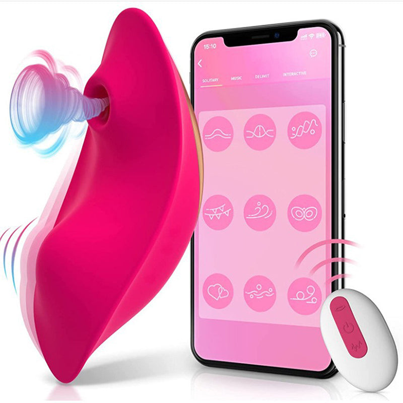 Wearable Remote Control Vibrator With Sucking Vibrator Function