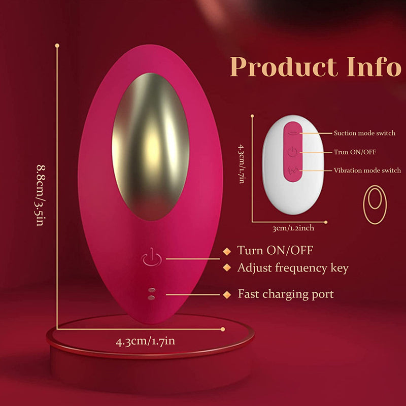 Wearable Remote Control Vibrator With Sucking Vibrator Function