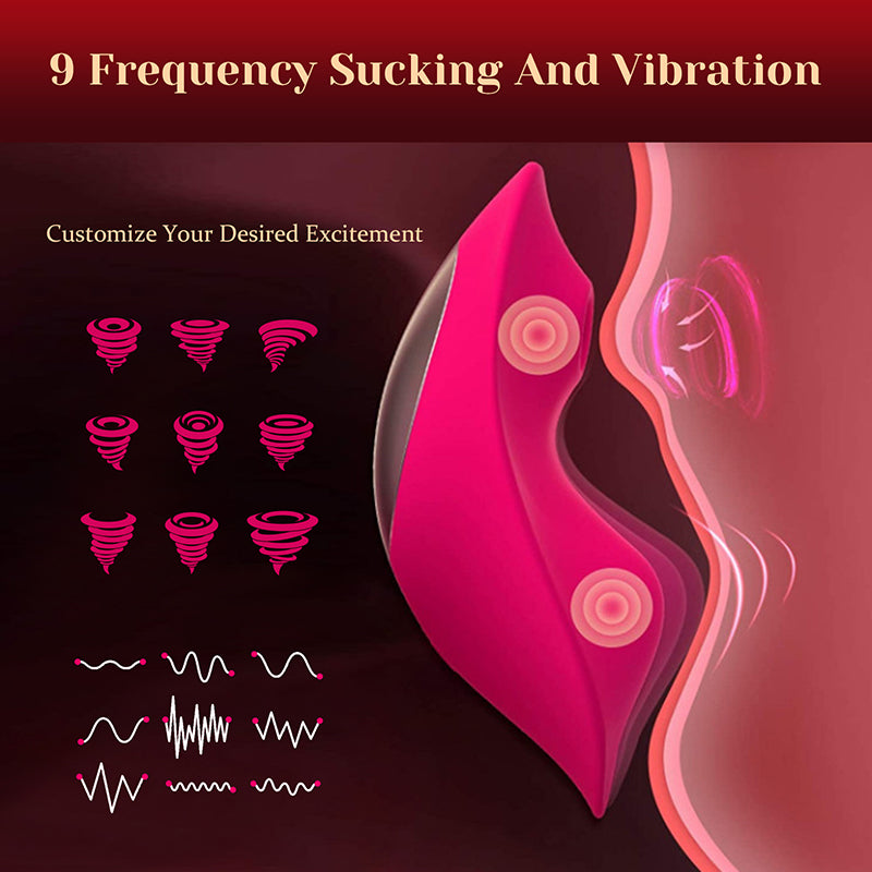 Wearable Remote Control Vibrator With Sucking Vibrator Function